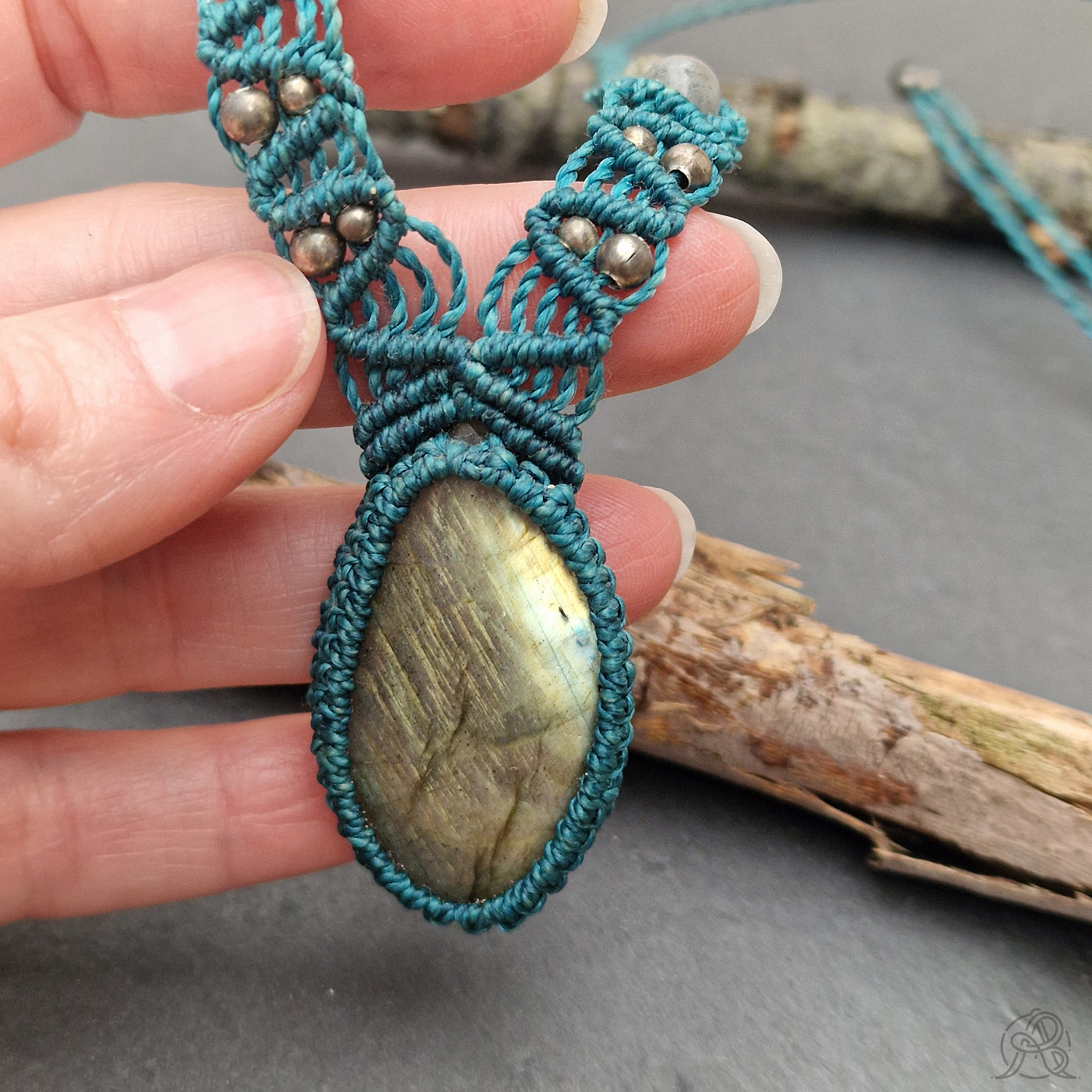 Collier Labradorite turquoise – Image 5