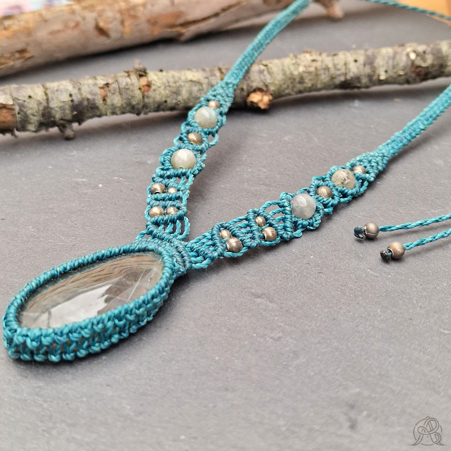 Collier Labradorite turquoise – Image 2