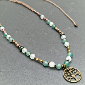 Collier jade arbre de vie