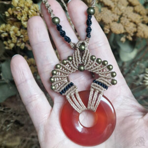 Pendentif donut Cornaline