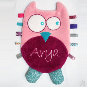 Compagnon Hibou broderie prénom personnalisable