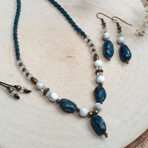 Parure Apatite Howlite et Cristal de roche