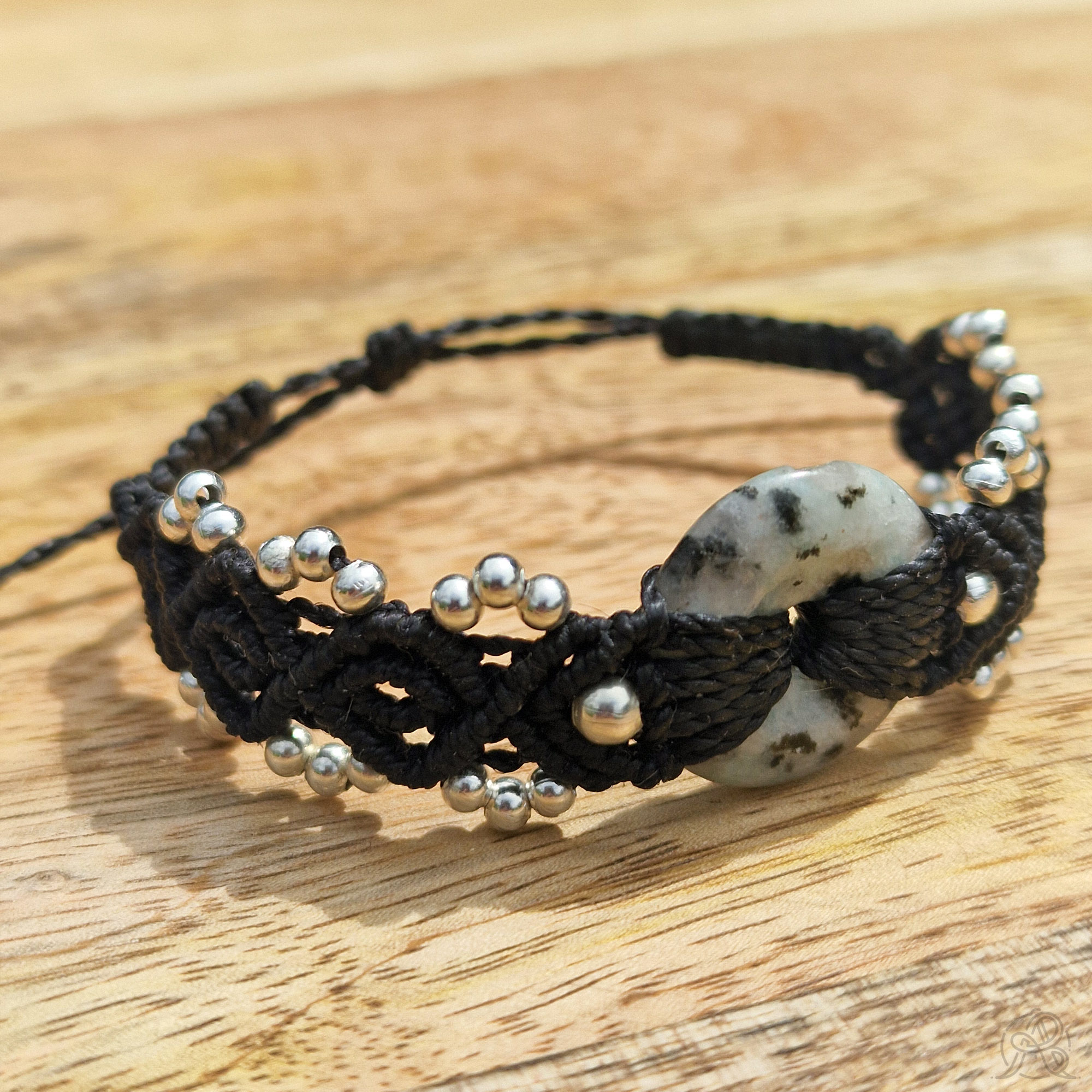 Bracelet micro-macramé Pierre de lune – Image 4