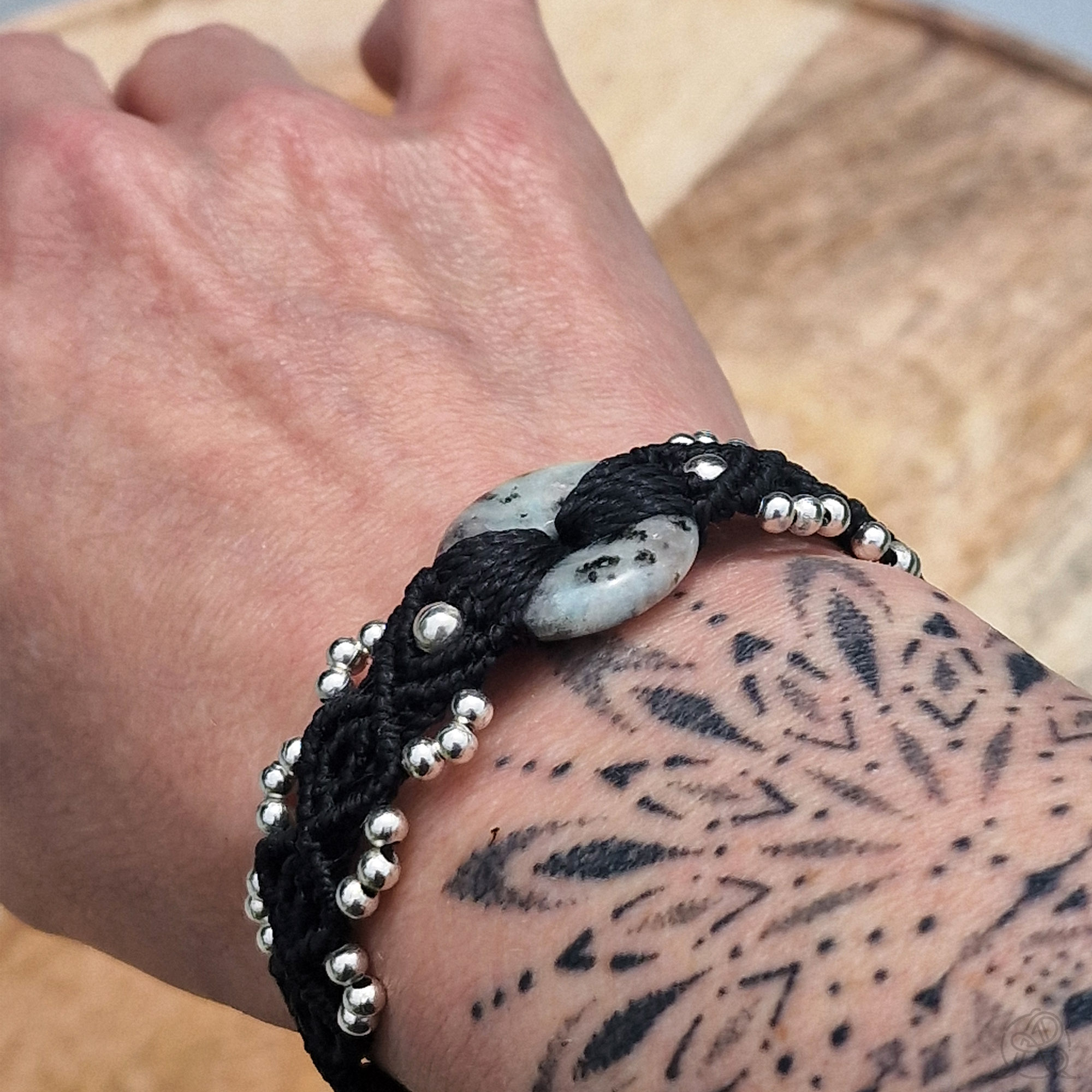 Bracelet micro-macramé Pierre de lune – Image 5