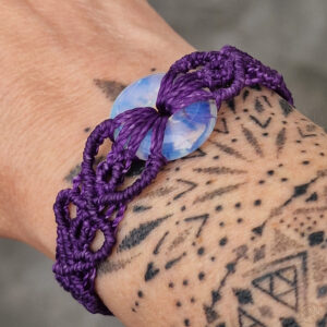 Bracelet micro-macramé Opaline
