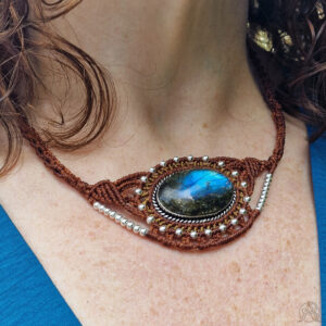 Collier Labradorite bleue