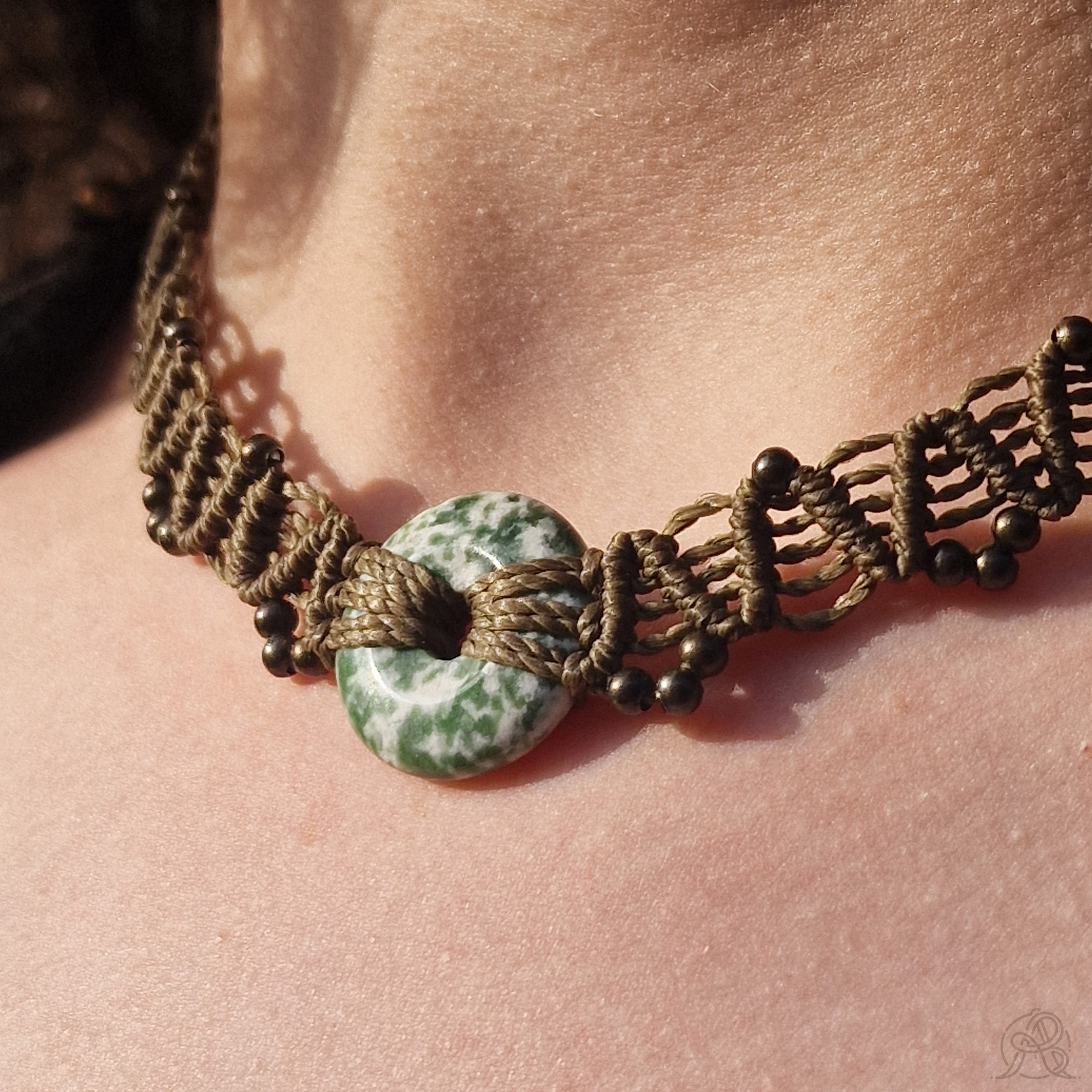 Collier ras-de-cou donut Agate arbre – Image 3