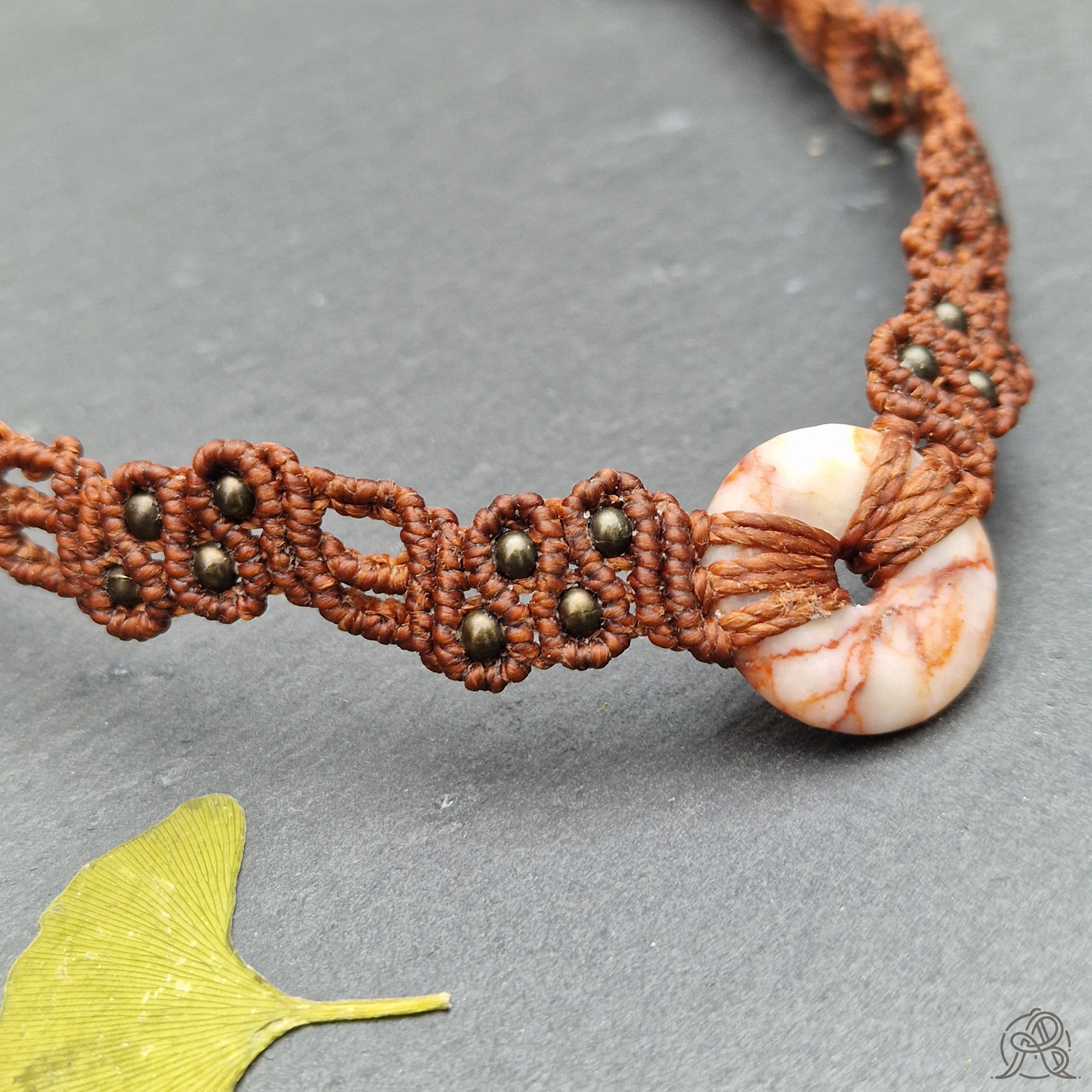 Collier ras-de-cou donut Jaspe – Image 3