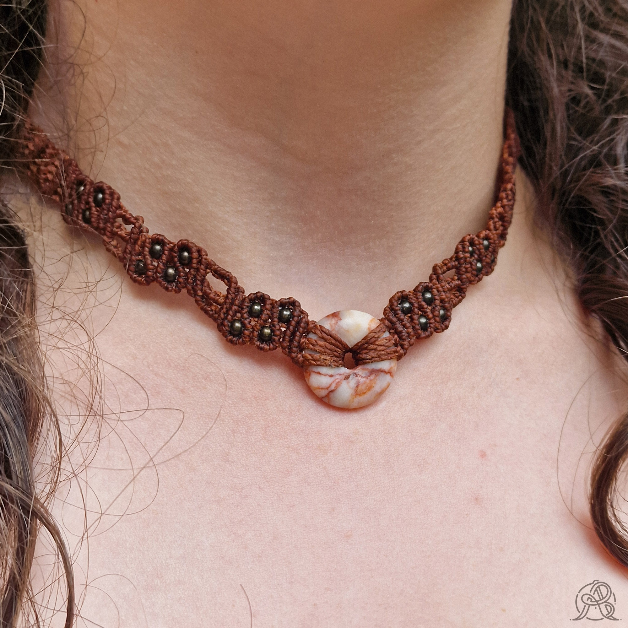 Collier ras-de-cou donut Jaspe – Image 2