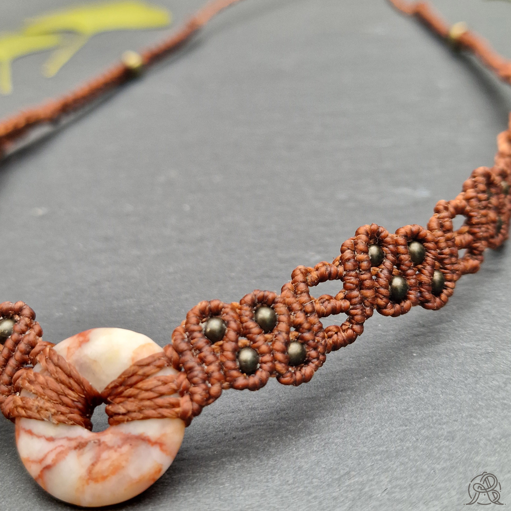 Collier ras-de-cou donut Jaspe – Image 5