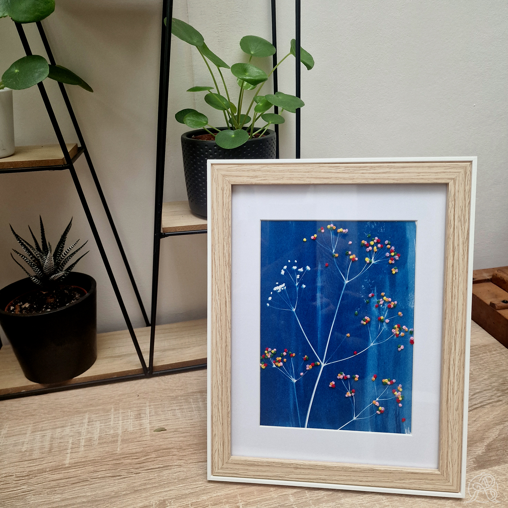 Cyanotype brodé original – Image 2