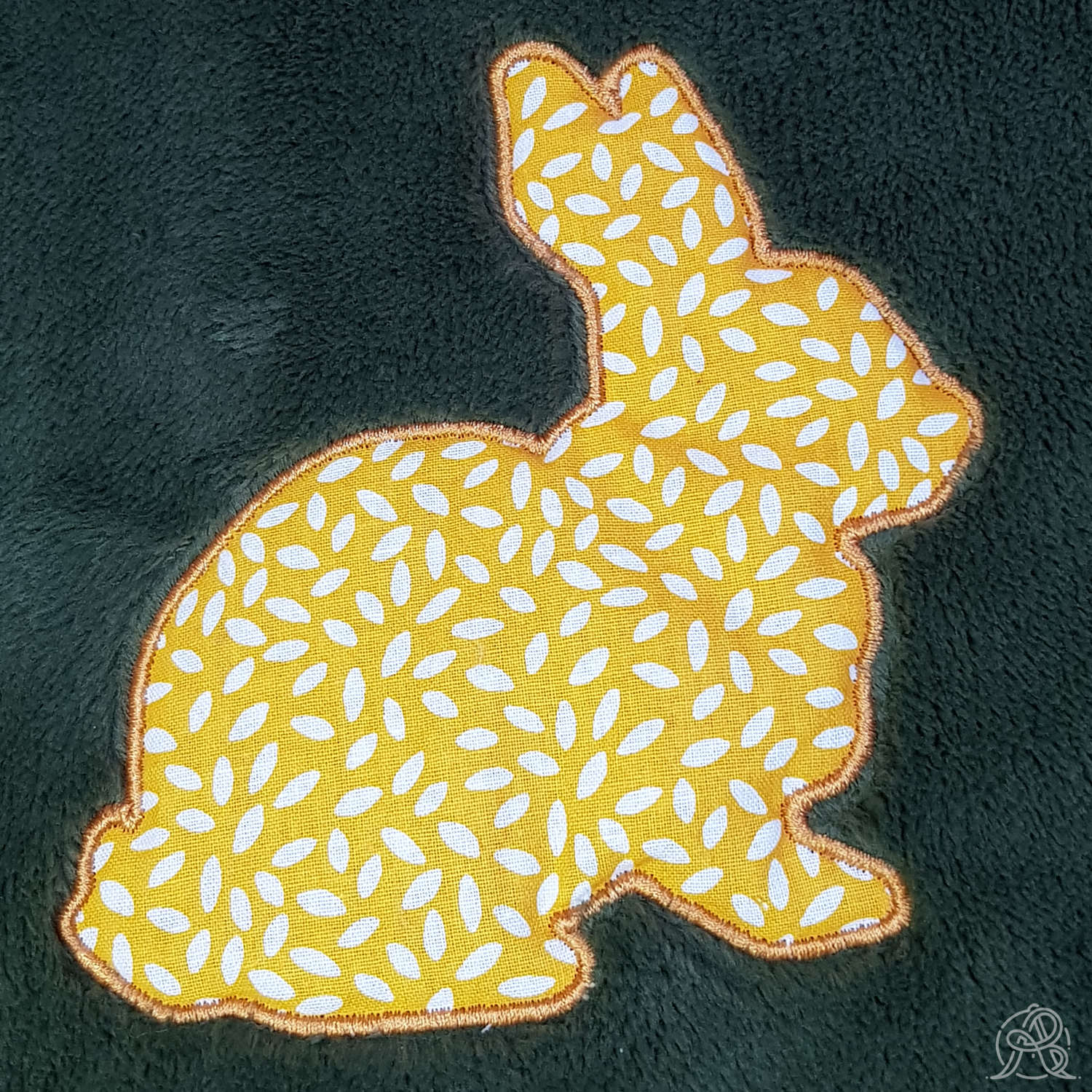 Appliqué brodé lapin