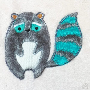 Appliqué brodé raton-laveur