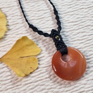 Pendentif donut Cornaline