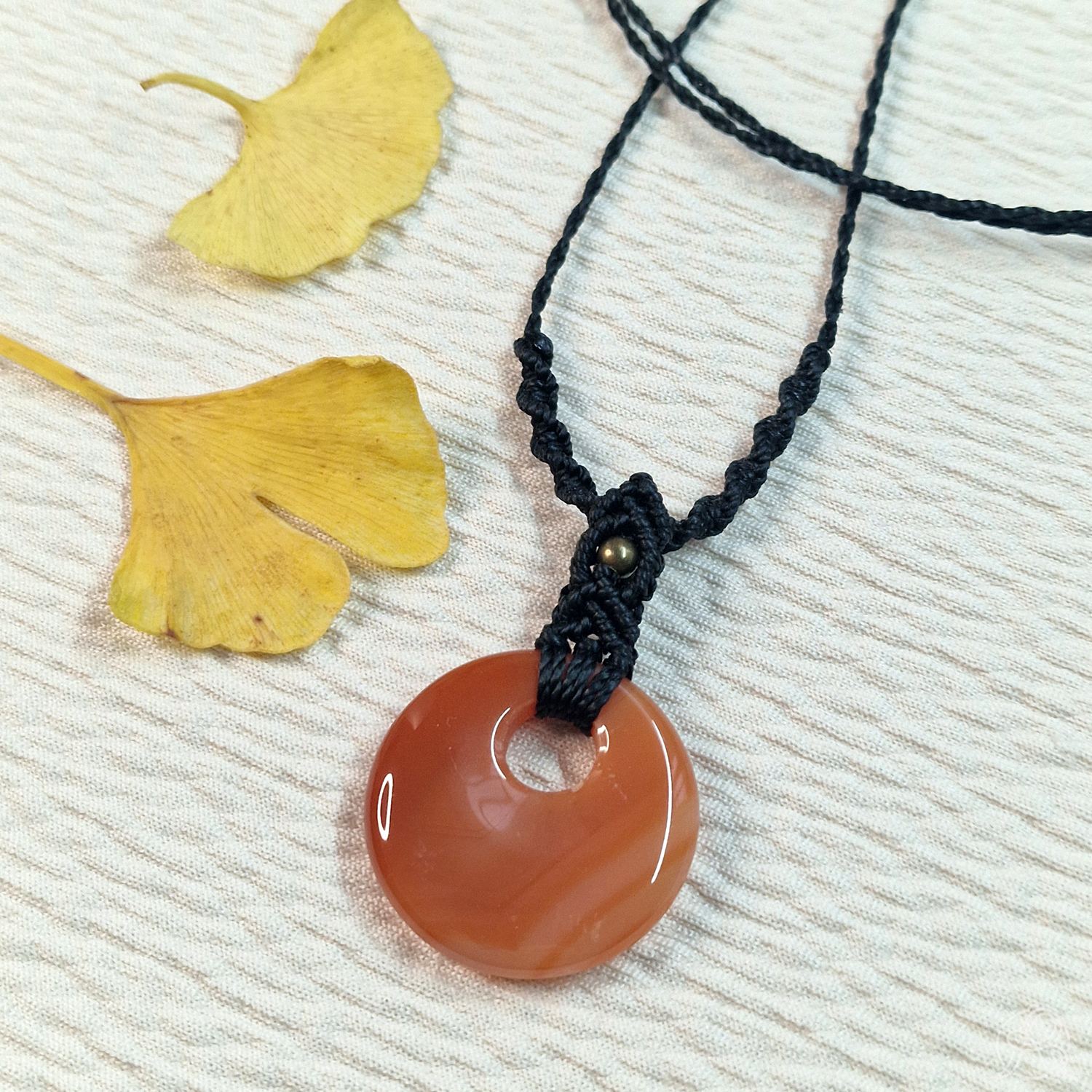 Pendentif donut Cornaline – Image 2