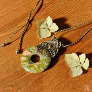 Pendentif donut Unakite