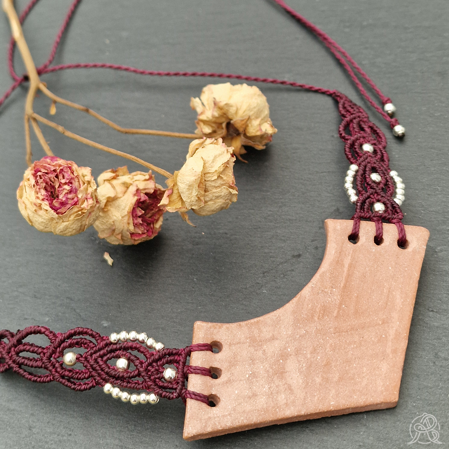 Plastron céramique macramé – Image 3