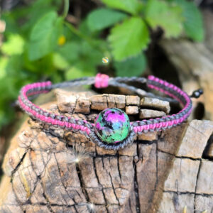 Bracelet micro-macramé bicolore Chrysocolle