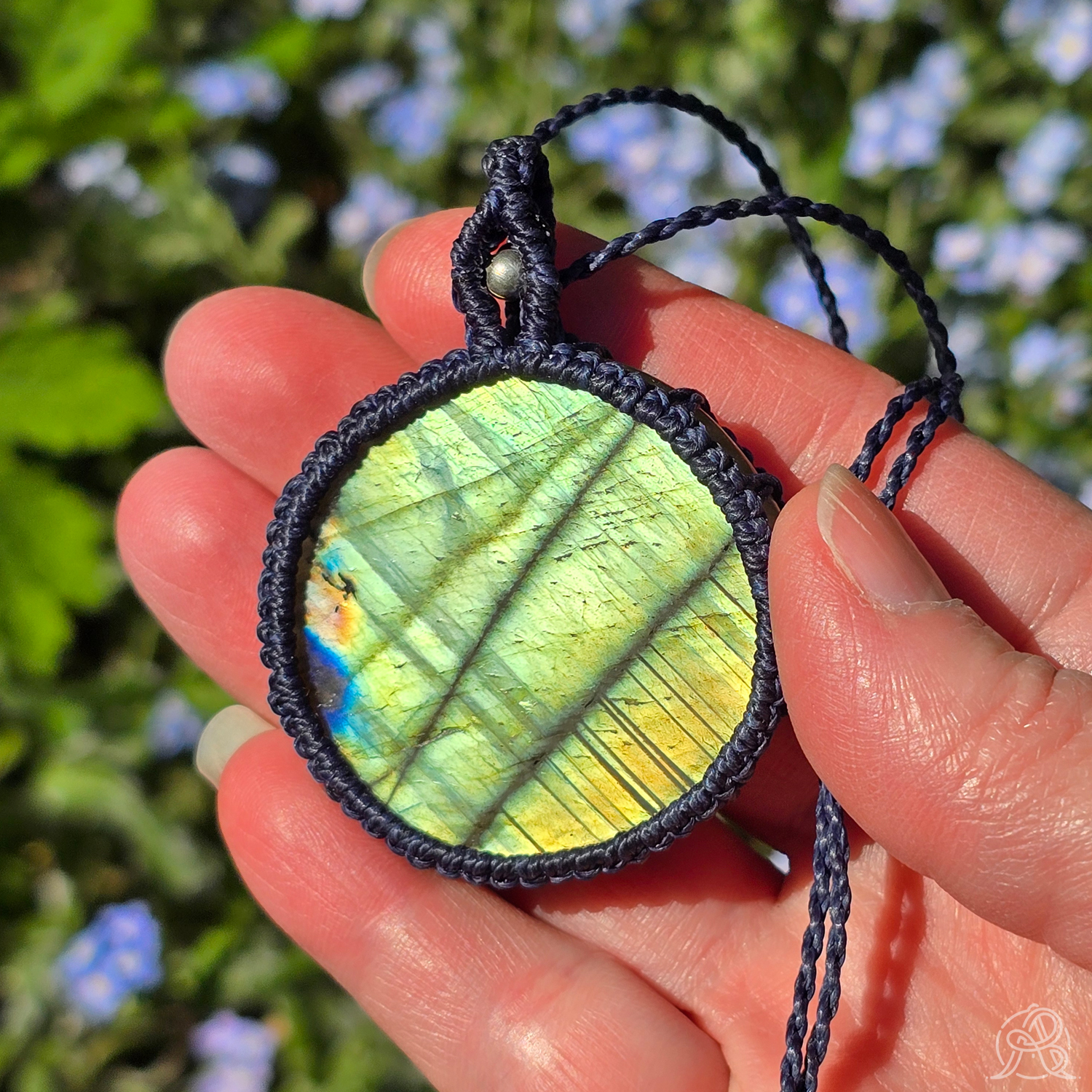 Pendentif Labradorite ronde