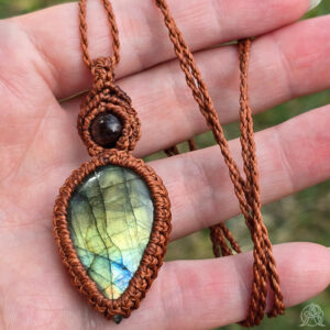 Pendentif Labradorite et Quartz fumé