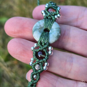Bracelet micro-macramé Agate arbre