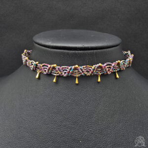 Collier ras-de-cou multicolor