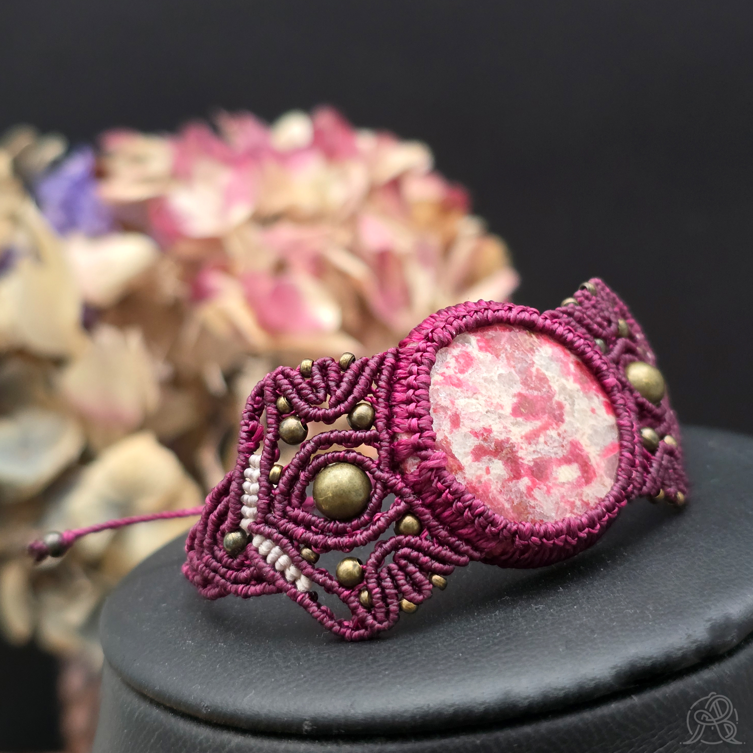 Manchette micro-macramé Thulite – Image 3