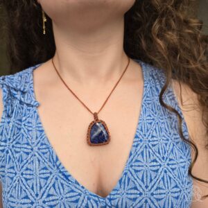 Pendentif Sodalite sertie